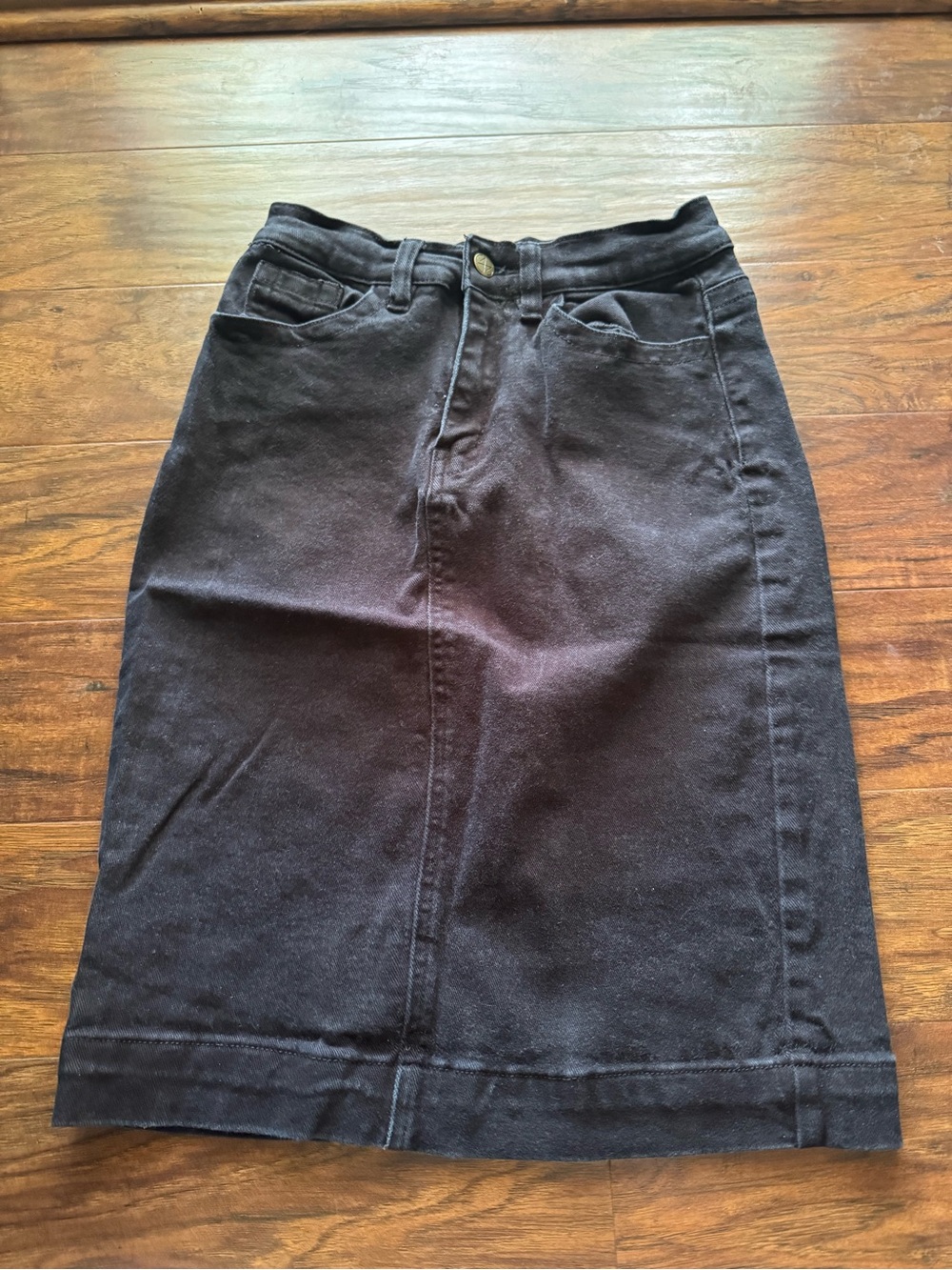 Black Denim Skirt